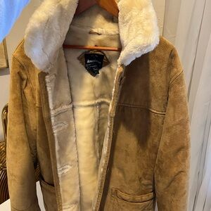 Denim&Co Tan Faux Shearling Jacket
